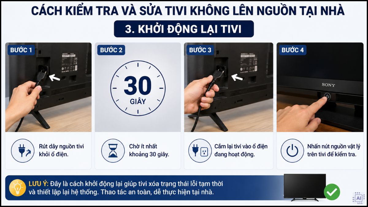 Khởi động lại tivi