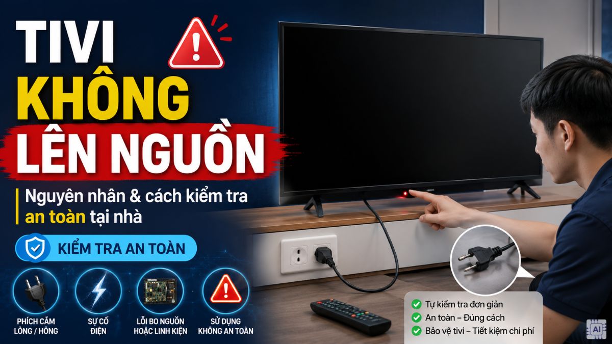 Tivi không lên nguồn: Nguyên nhân và cách kiểm tra an toàn tại nhà