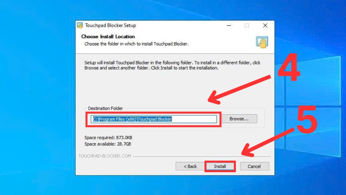 Cách cài đặt phần mềm Touchpad Blocker