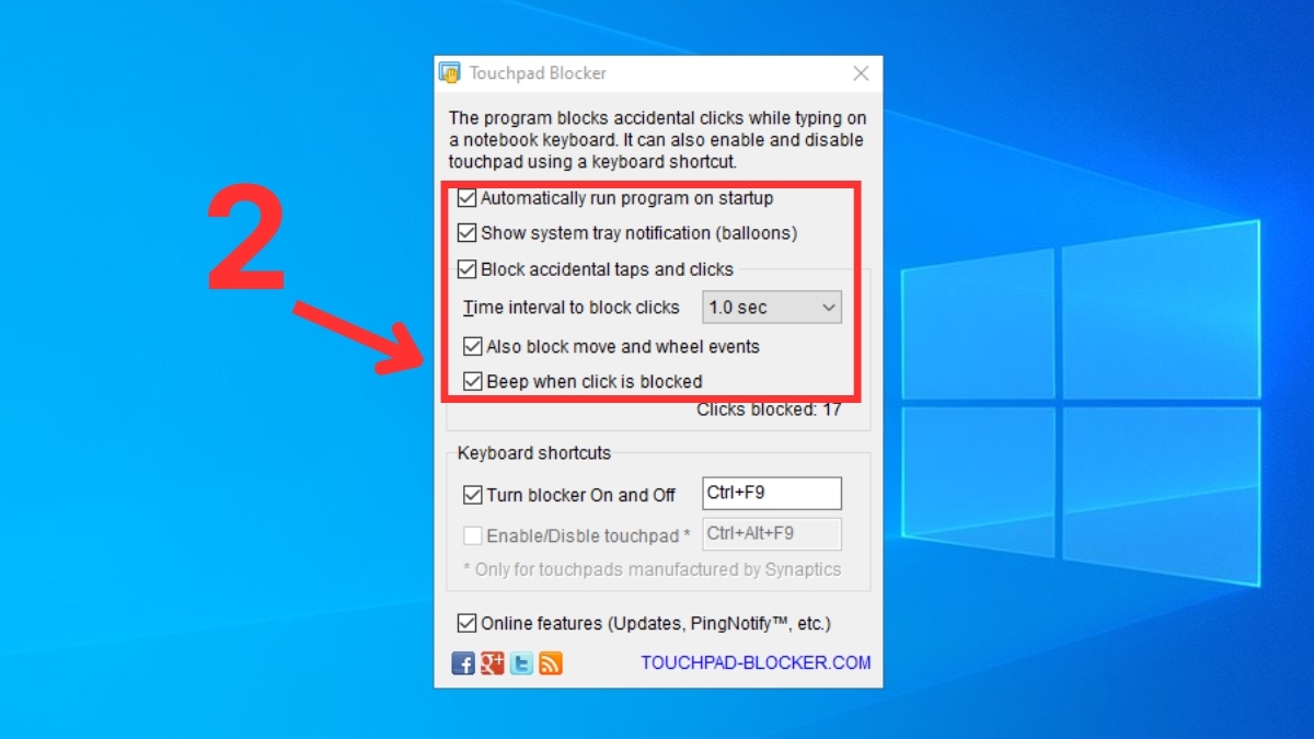 Hướng dẫn sử dụng Touchpad Blocker chi tiết
