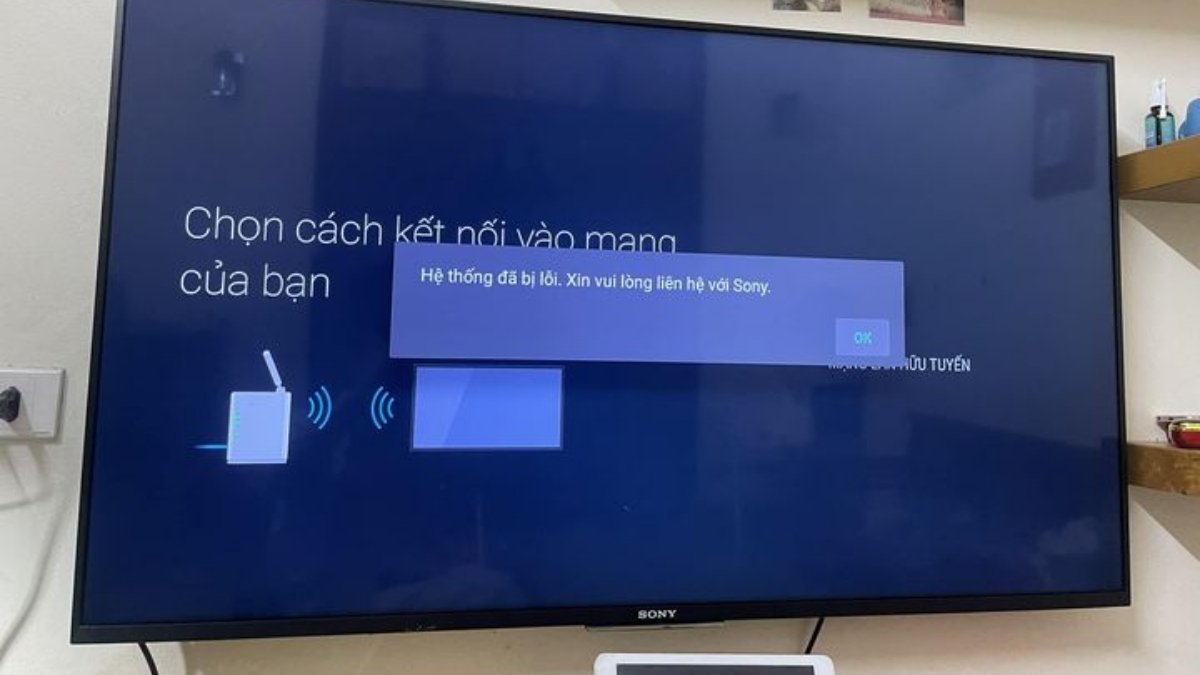 Lỗi kết nối mạng khiến trình duyệt Internet tivi Sony bị lỗi