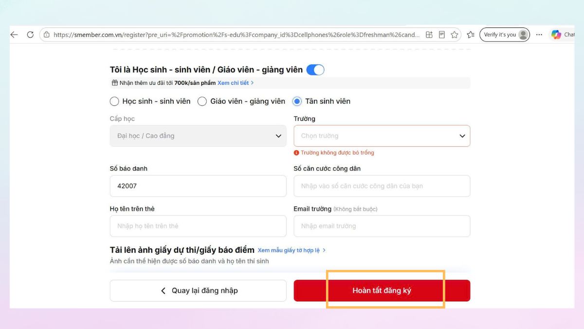 Tra cứu đổi điểm thi tại CellphoneS
