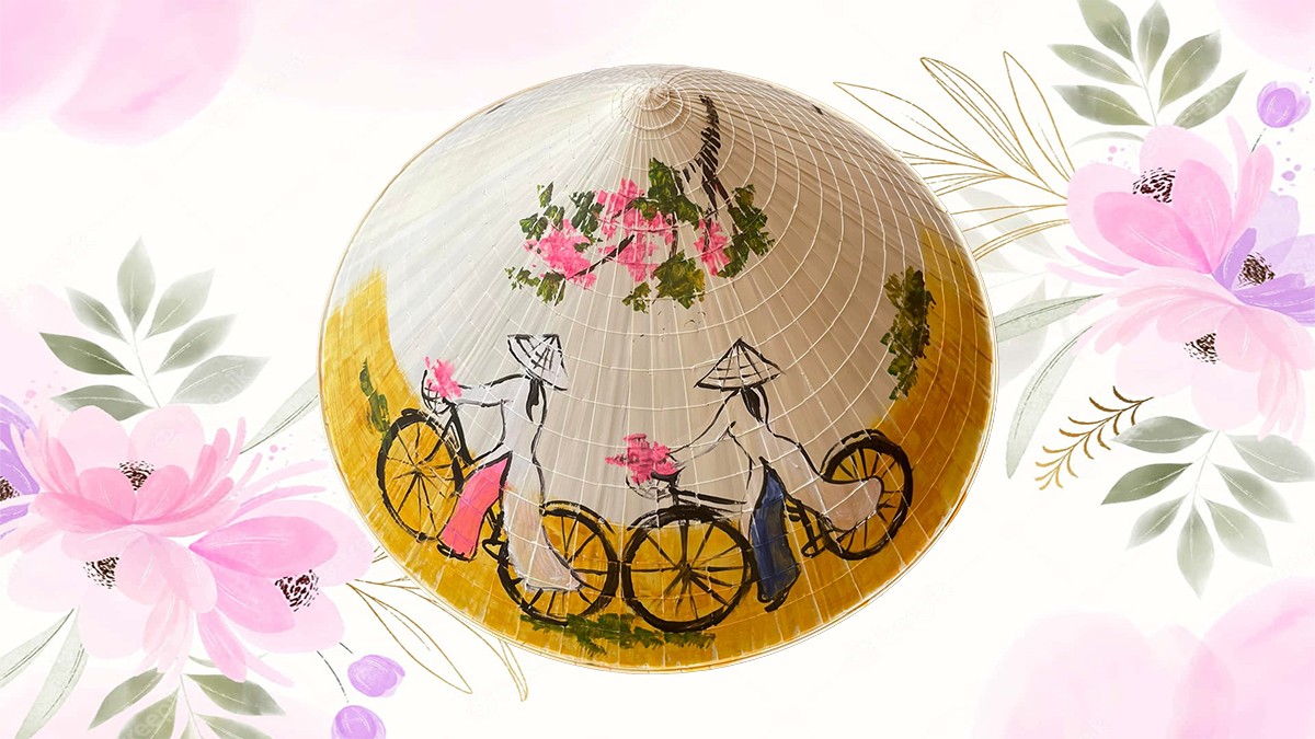 Trang trí nón lá chủ đề Cô giáo và học sinh
