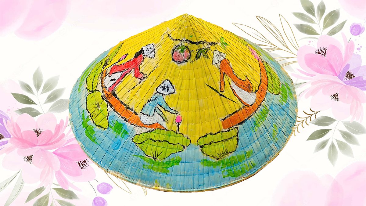 Trang trí nón lá 20/10 theo chủ đề người phụ nữ