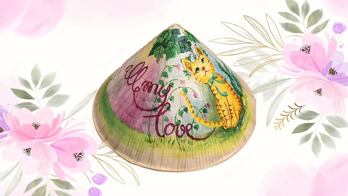 Vẽ nón lá tặng vợ/người yêu