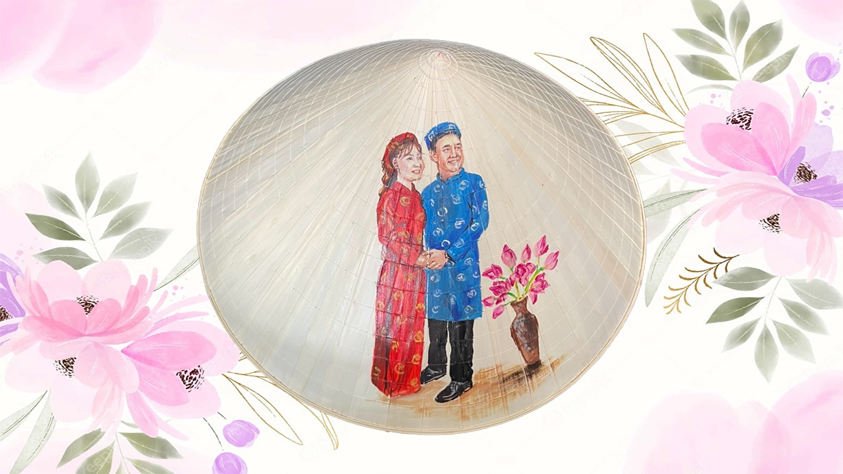 Trang trí nón lá 20/10 đẹp