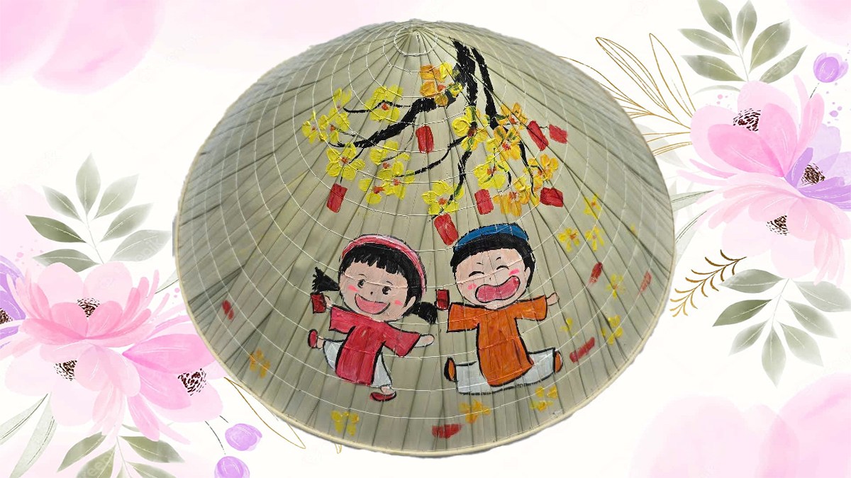 Trang trí nón lá 20/10 đẹp