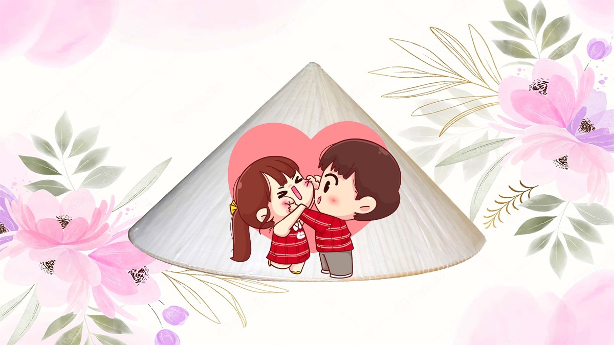 Vẽ nón lá tặng vợ/người yêu