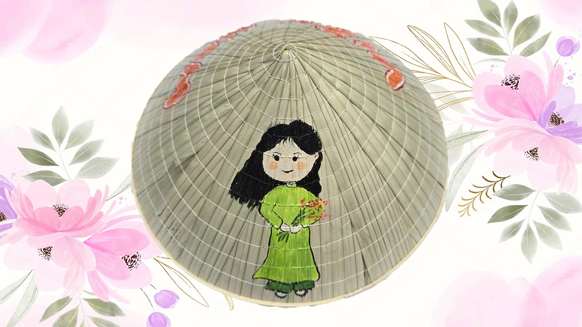 Trang trí nón lá 20 tháng 10 đẹp