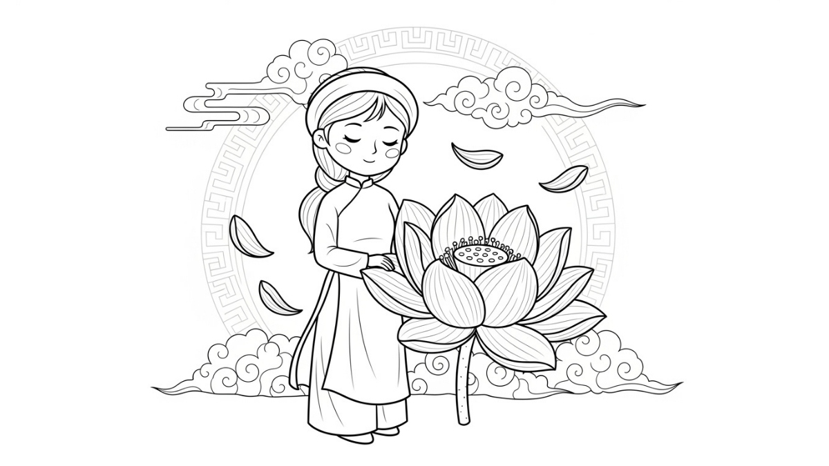 Tranh tô màu tặng mẹ ngày 20/10