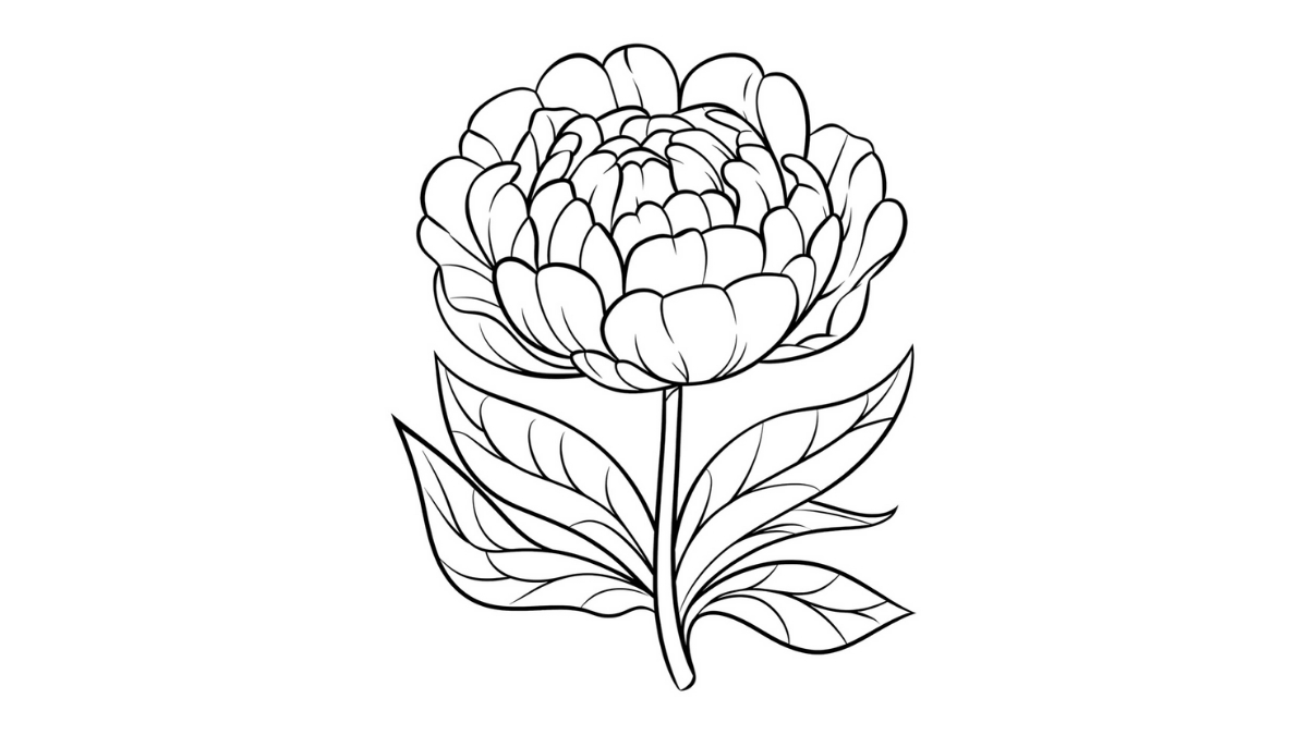 Tranh tô màu hoa tươi 20/10