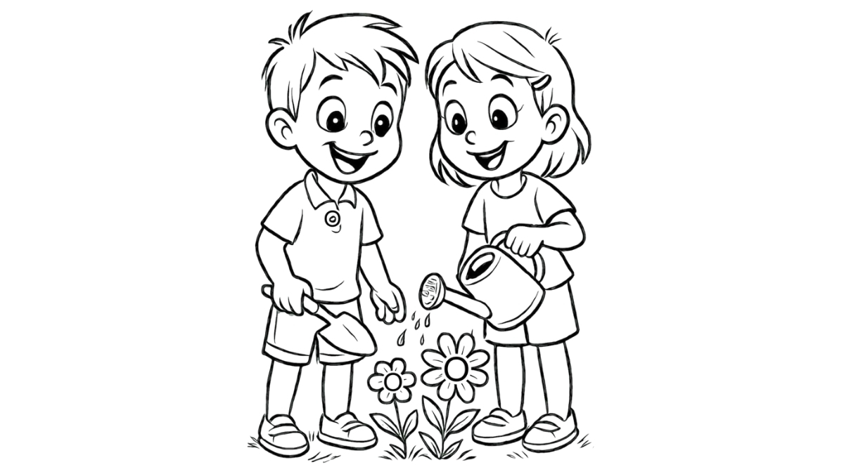 Tranh tô màu hoạt động kỷ niệm 20/10