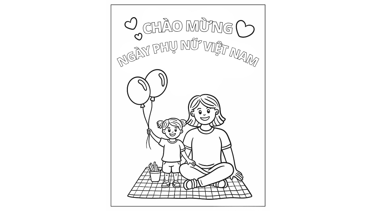 Thiệp tô màu dành cho bé