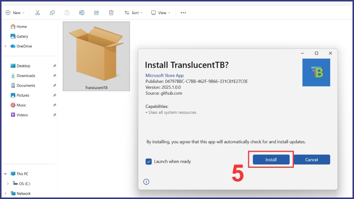 Cách tải TranslucentTB từ GitHub