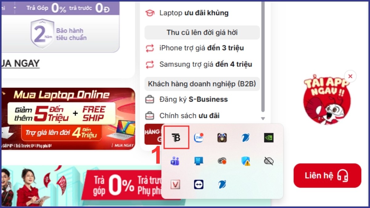 Thiết lập Taskbar trong suốt bằng TranslucentTB
