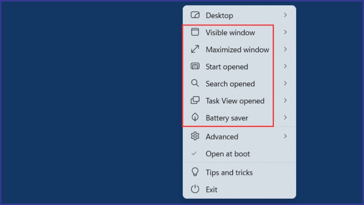 Cách thiết lập tự động thay đổi trạng thái của thanh Taskbar