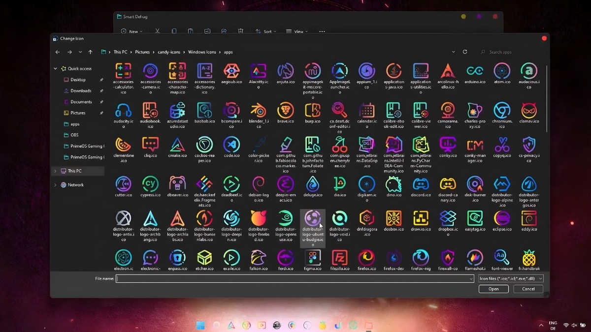 Dùng icon pack và theme kết hợp với TranslucentTB