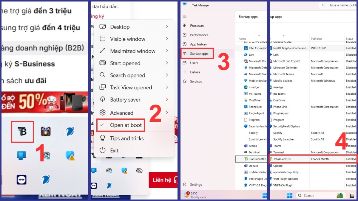 Lỗi phần mềm không chạy khi khởi động Windows