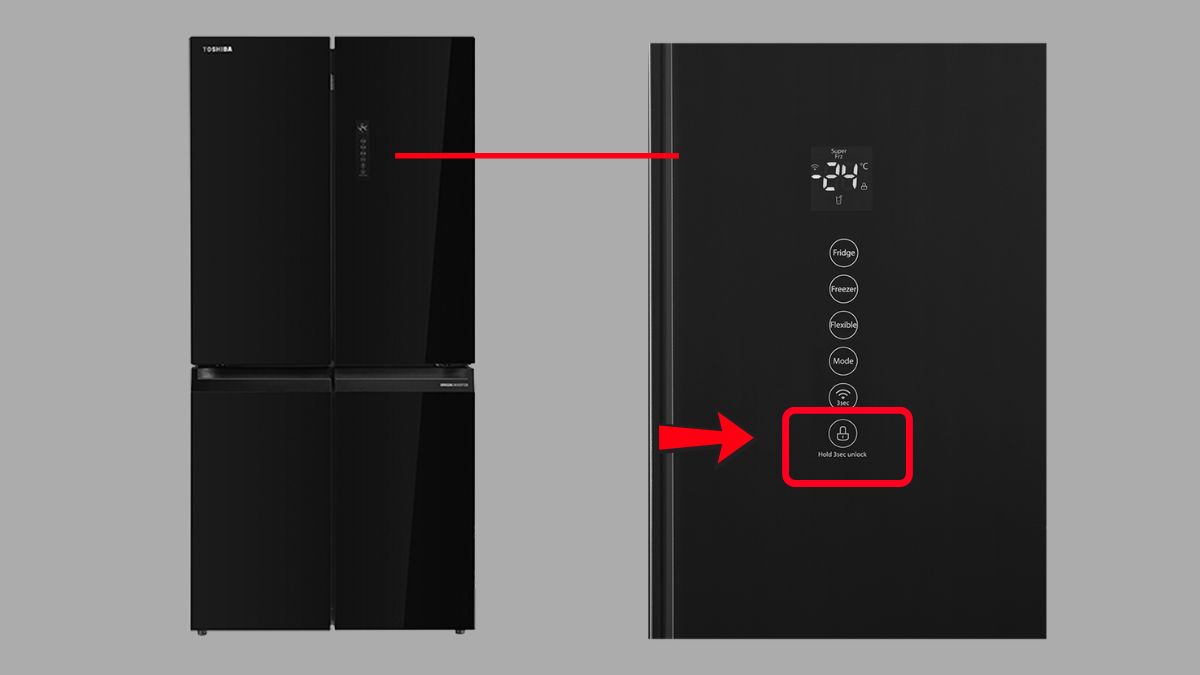 Cách mở khóa bảng điều khiển tủ lạnh Toshiba