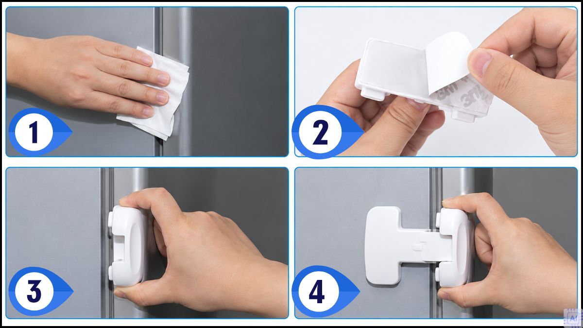 Cách tự lắp chốt khóa cửa cho tủ lạnh thông thường