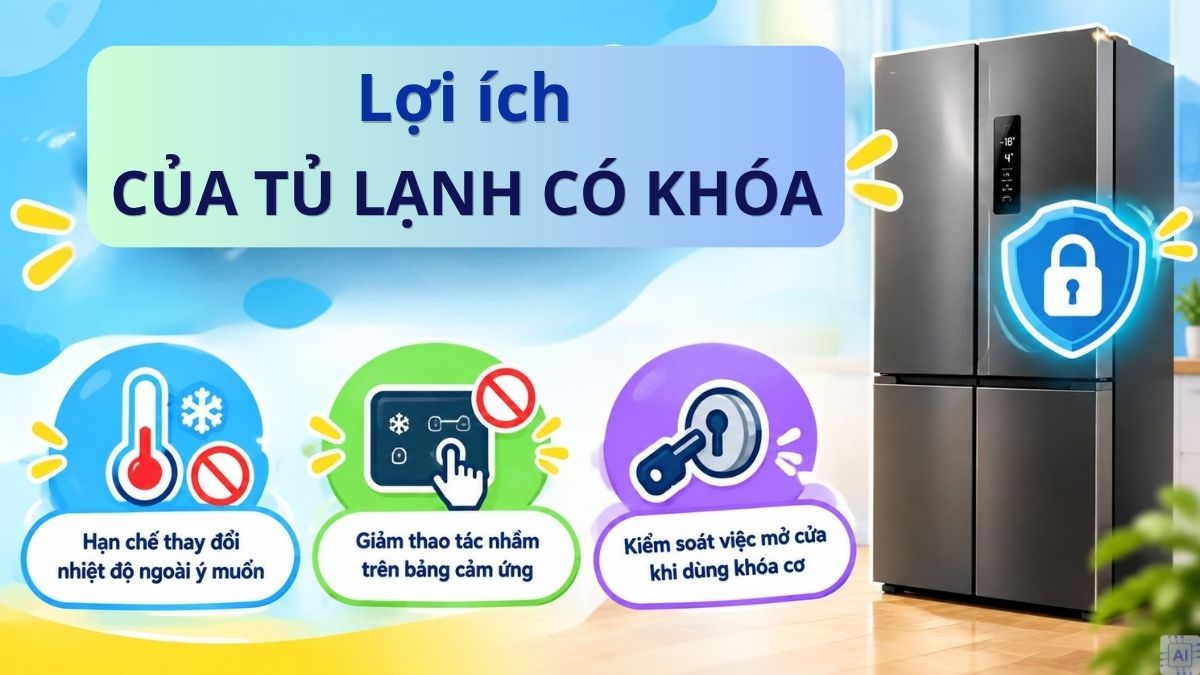 Lợi ích của tủ lạnh có khoá
