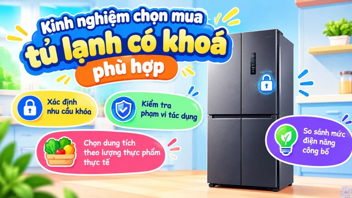 Kinh nghiệm chọn mua tủ lạnh có khoá phù hợp