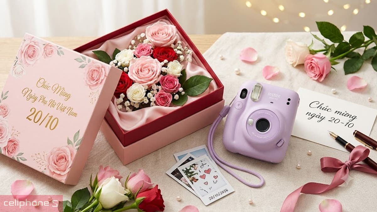 Máy ảnh lấy liền làm quà tặng người yêu