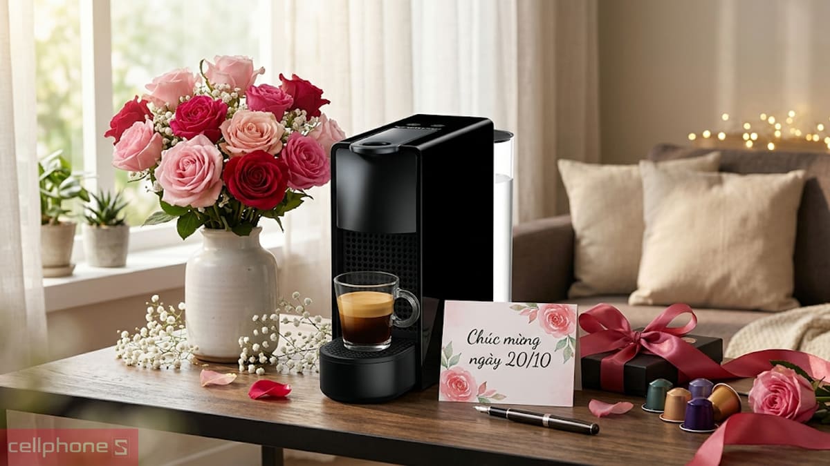 Máy pha cà phê làm quà chị em công sở