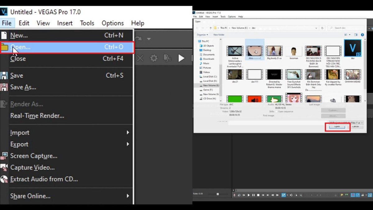 Hướng dẫn chi tiết từng bước sử dụng Vegas Pro