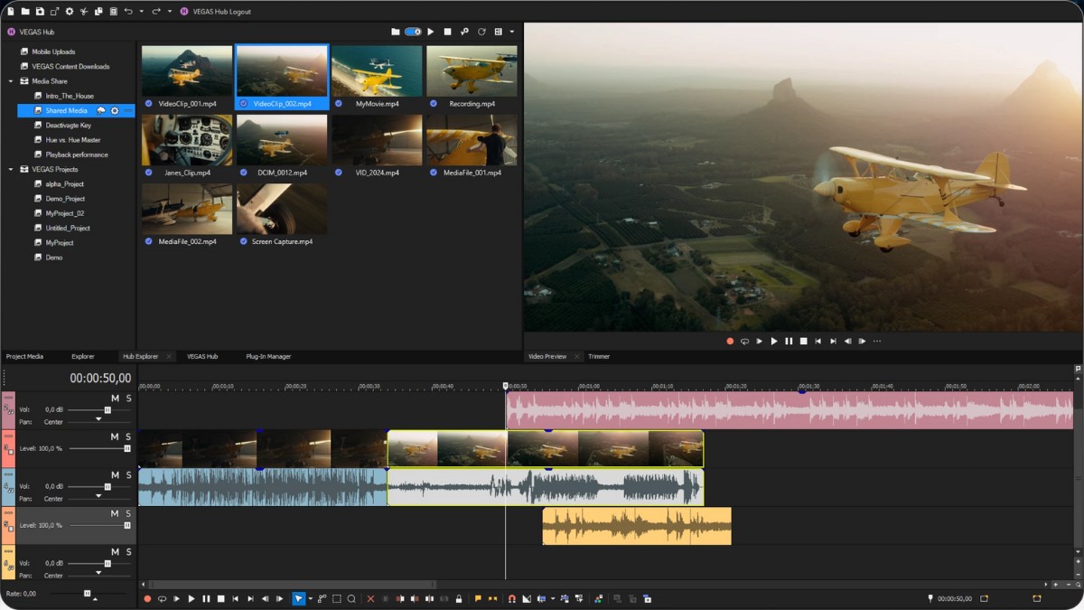 Vegas Pro hỗ trợ nhiều định dạng