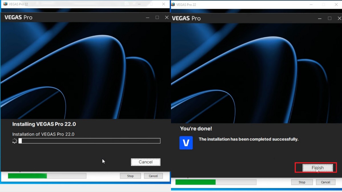 Hoàn thiện các bước download Vegas Pro