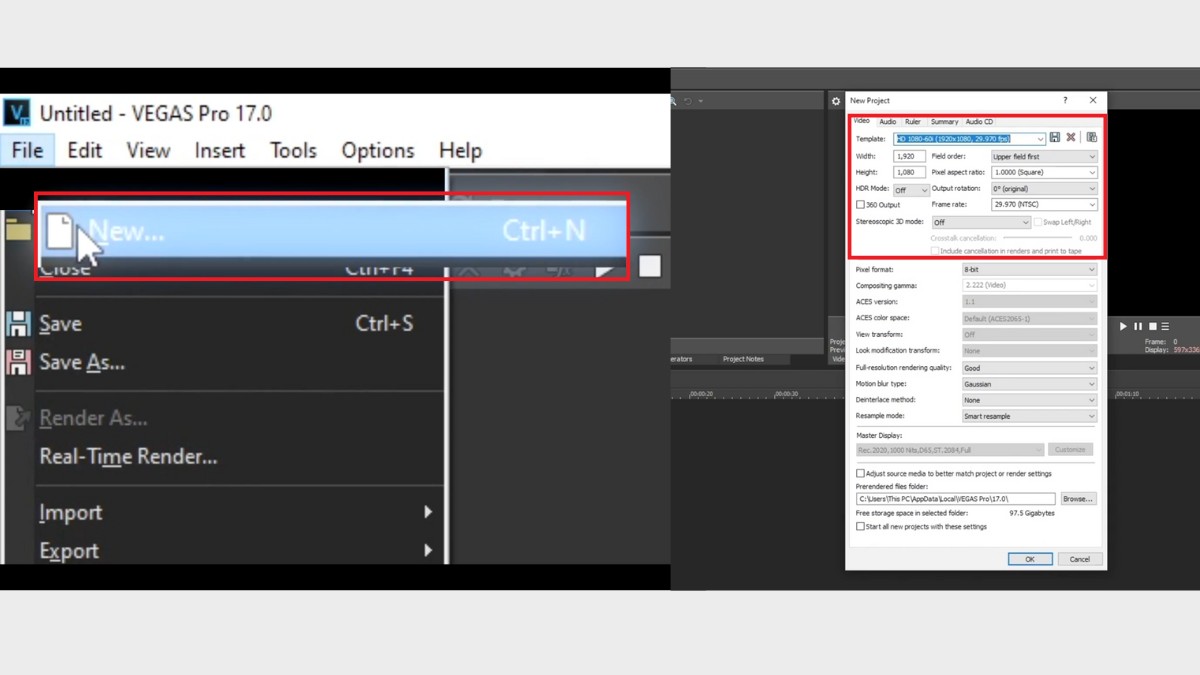 Hướng dẫn chi tiết từng bước sử dụng Vegas Pro