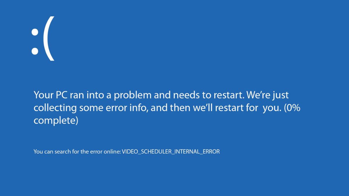 Nguyên nhân gây lỗi Video Scheduler Internal Error