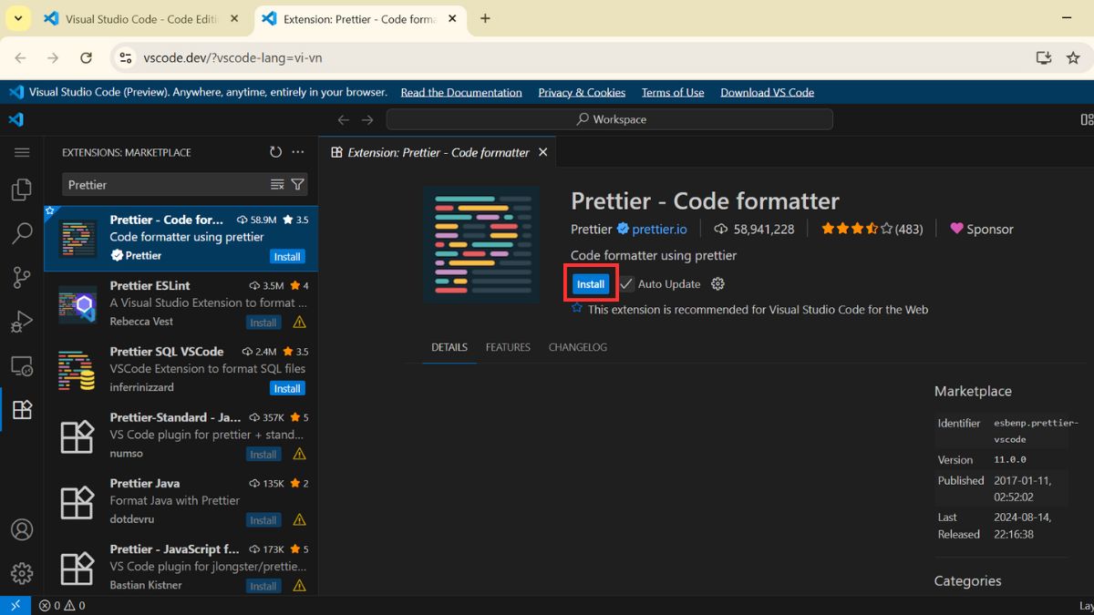 Cách cài đặt và quản lý VSCode Extensions