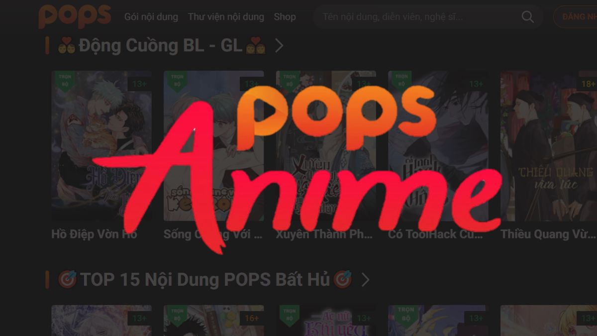 Web xem anime POPS Anime