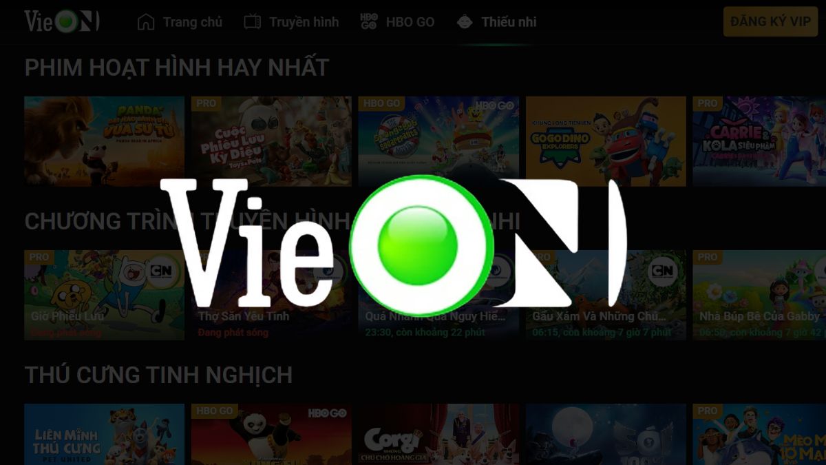 Web xem anime VieON