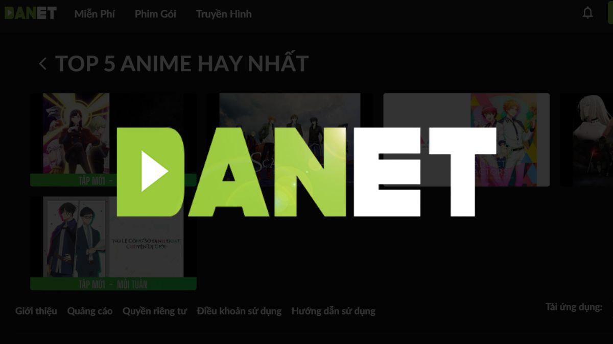 Web xem anime DANET