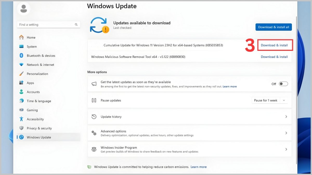 Cập nhật Windows 11