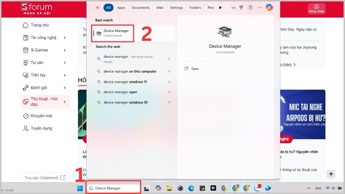 Cập nhật driver âm thanh