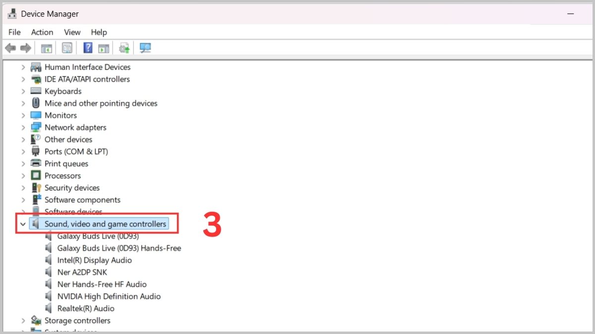 Cập nhật driver âm thanh