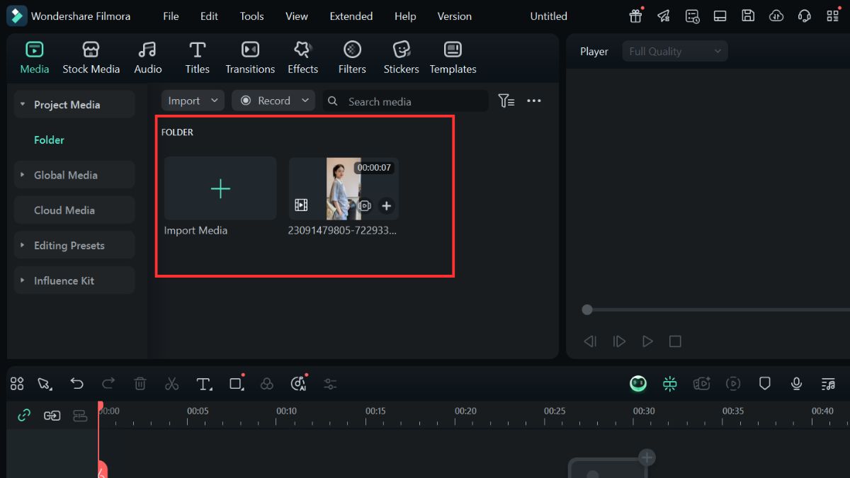 Mở lại dự án đã lưu trong Wondershare Filmora