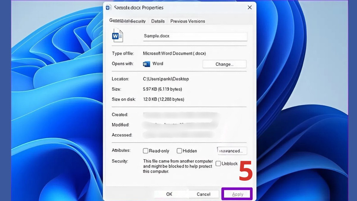 Kiểm tra quyền truy cập và vị trí file
