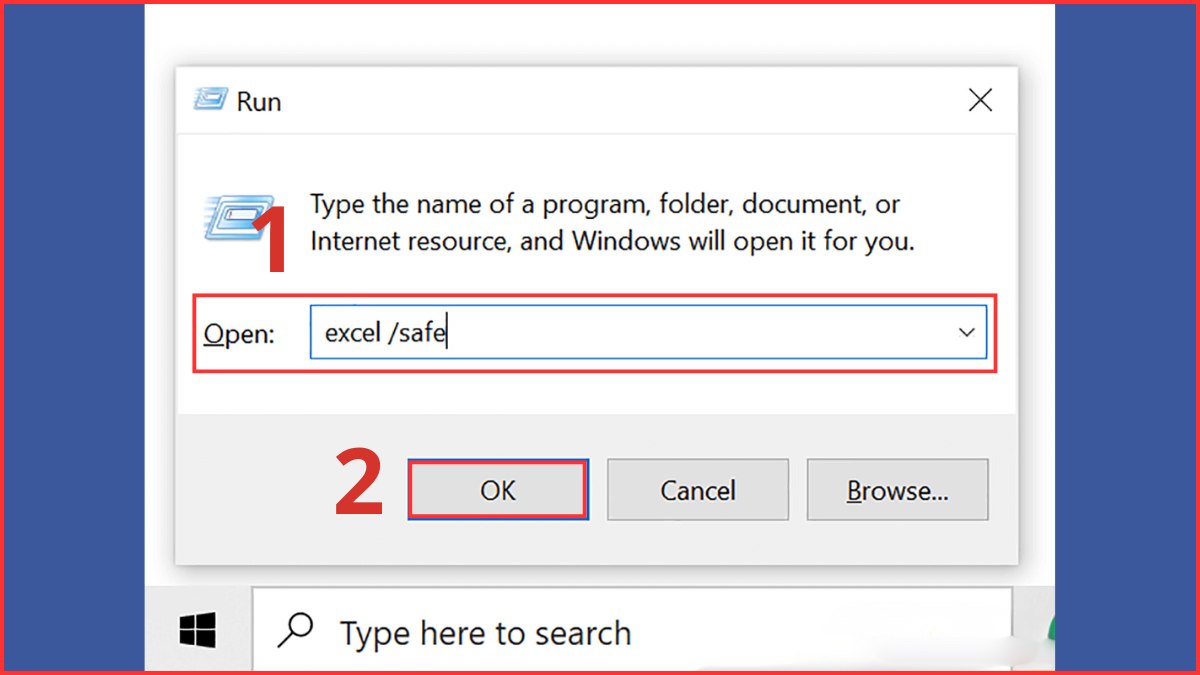 Mở file ở chế độ Safe Mode