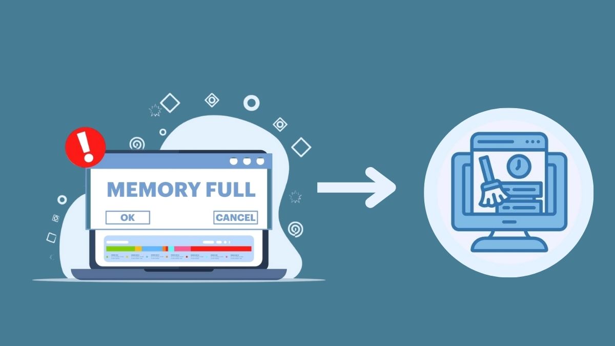 Khi thiết bị báo đầy dung lượng hãy xóa bộ nhớ đệm