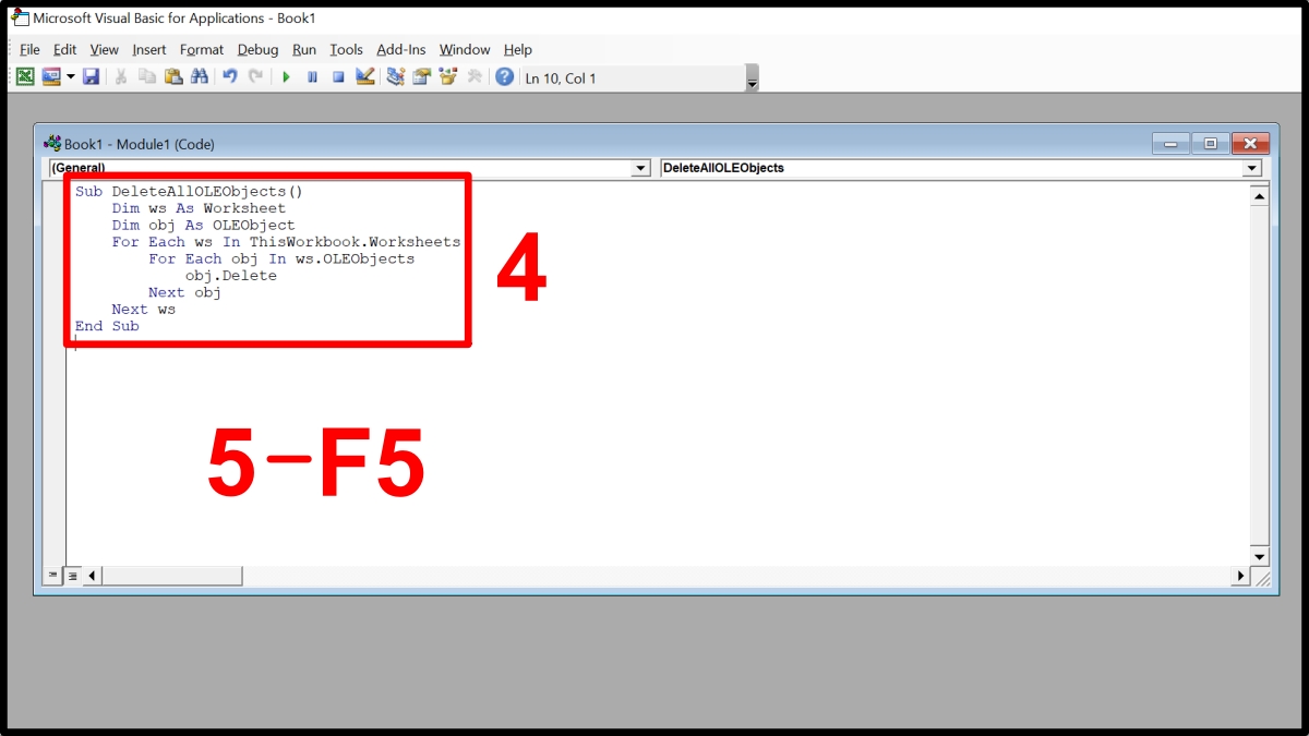 Xóa Object trong Excel bằng VBA