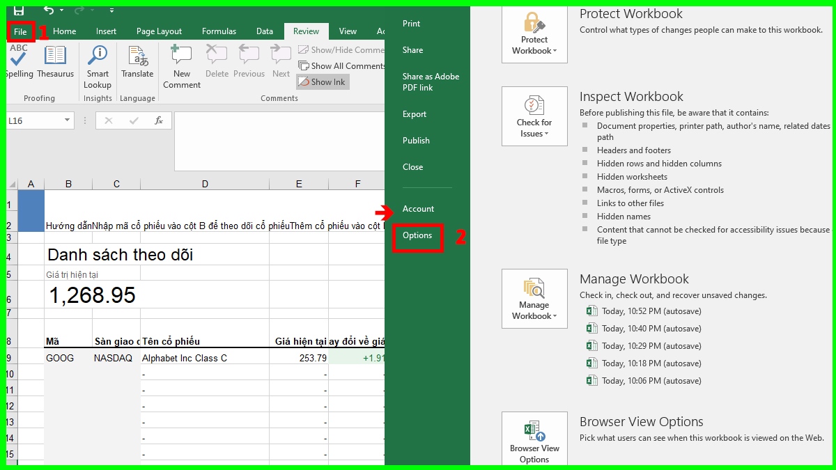 Tắt Macro/Add-in không cần thiết giúp Excel không tự động tạo style rác