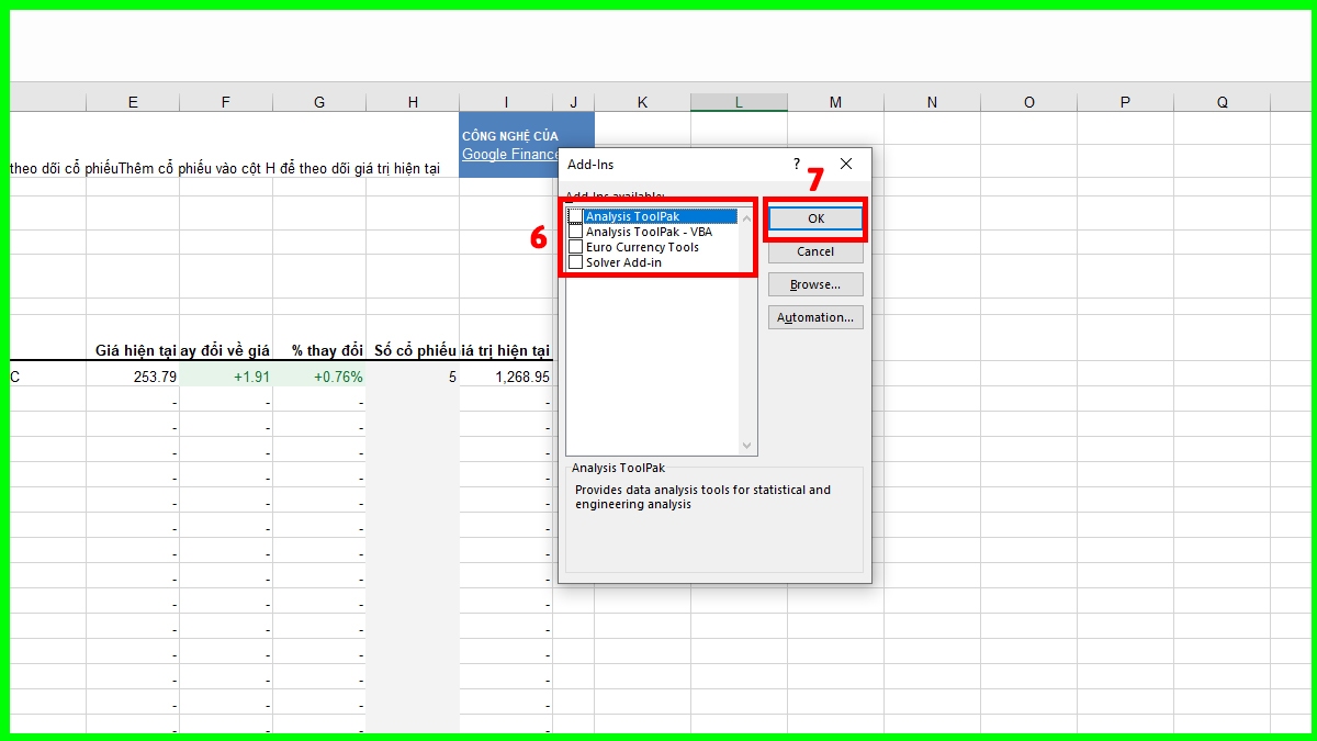 Tắt Macro/Add-in không cần thiết giúp Excel không tự động tạo style rác
