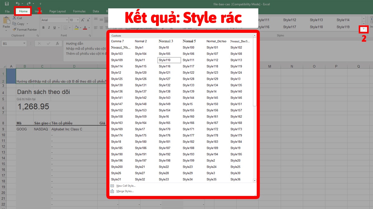 Cách kiểm tra file có bị “Style rác” hay không