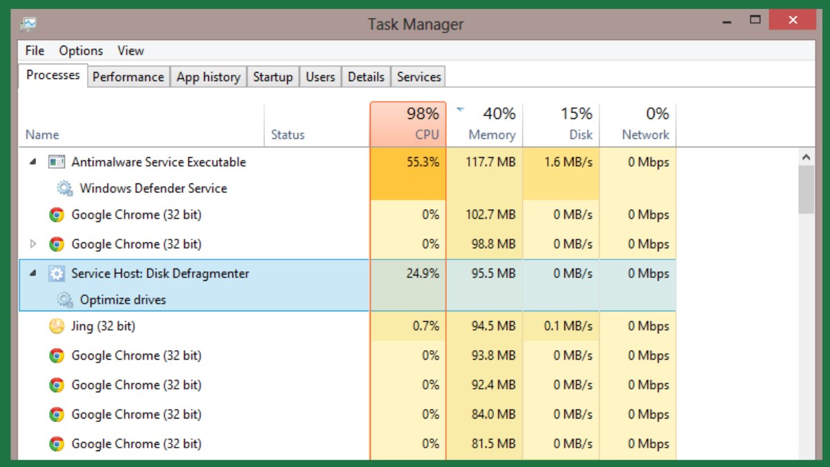 Quạt CPU chạy mạnh, máy tính chậm hoặc đơ tạm thời