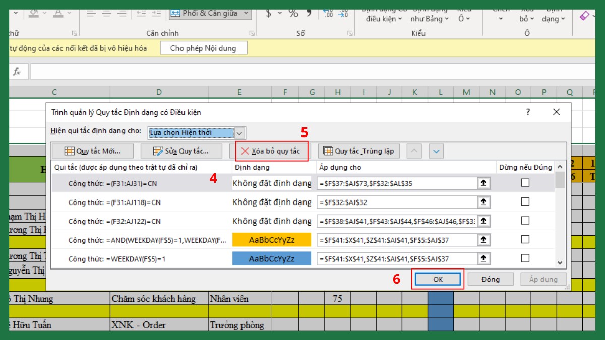 Giảm tải dữ liệu trong file Excel